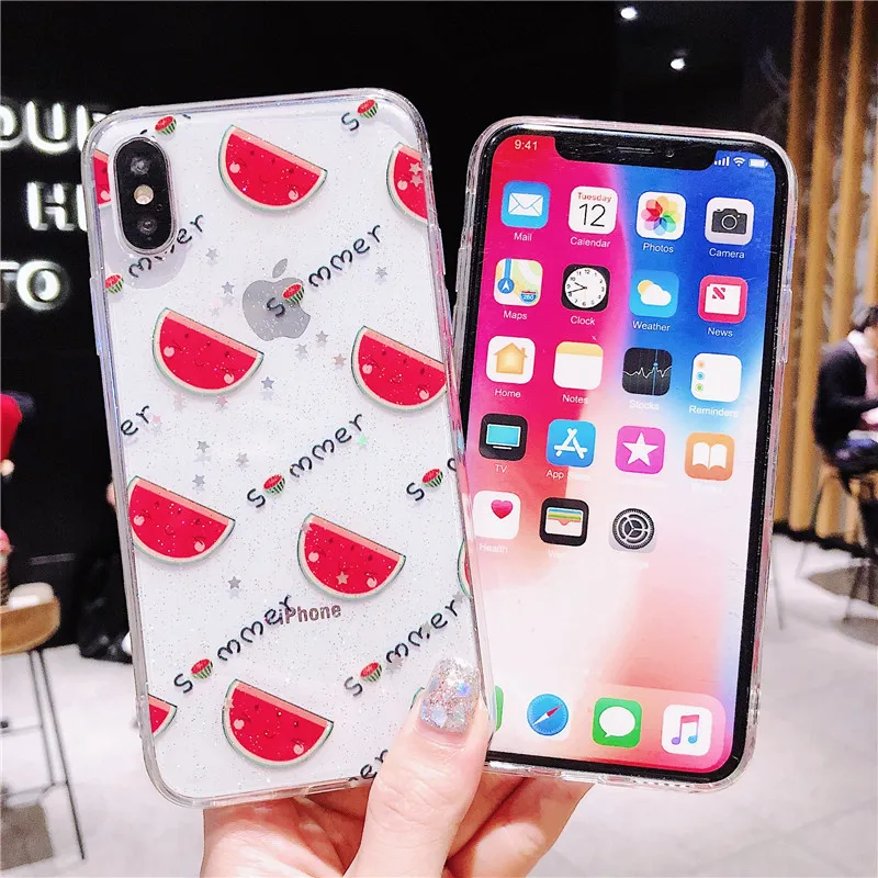 Ourdeals новые эпоксидные блестки свежие фрукты для Samsung Galaxy S8 S9 S10plus Note 9 8 Чехлы