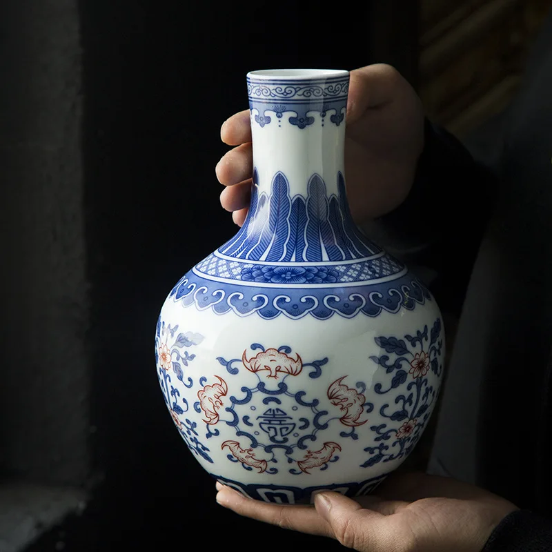 Антикварная декоративная ваза для гостиной крыльца керамические украшения