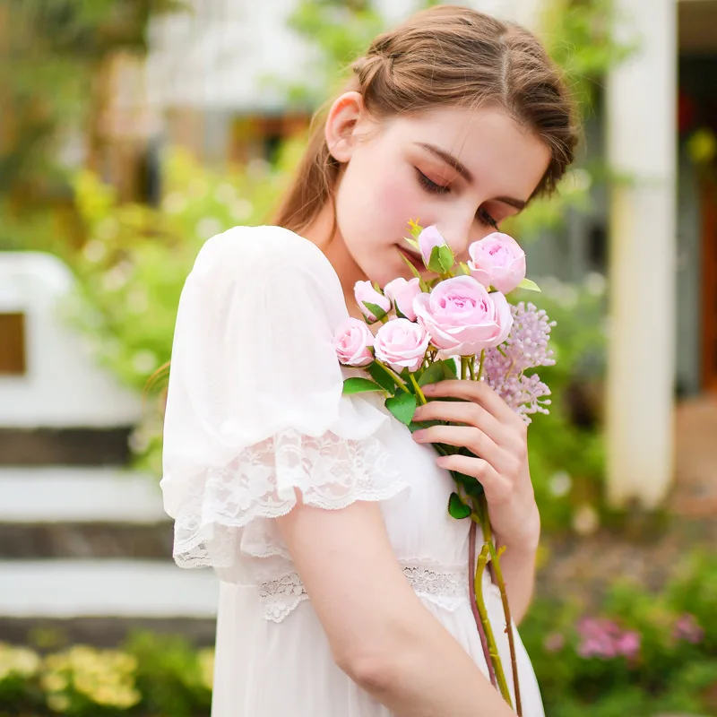 2019 Для женщин летние дамы в викторианском стиле стильная с короткими рукавами