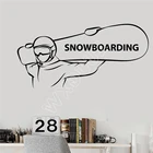 WXDUUZ виниловые наклейки на стены Сноубординг Экстремальные виды спорта стикеры со сноубордистом Настенный декор настенные стикеры домашний декор B144