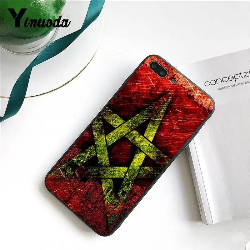 Yinuoda для iPhone 7 6 X чехол с марокканским флагом дизайнерский высококачественный