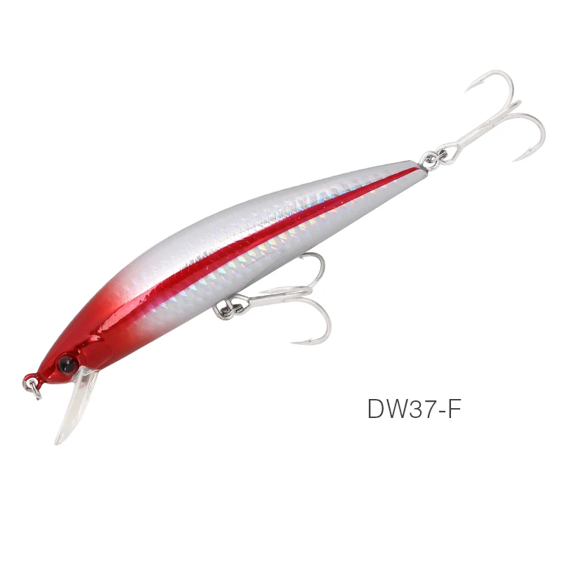 DW37-F TSURINOYA для рыбалки приманки DW37 погружная блесна, 120 мм 40 г глубина 2m искусственная жесткая приманка соленой воды приманки 6 цветов - Цвет: DW37-F