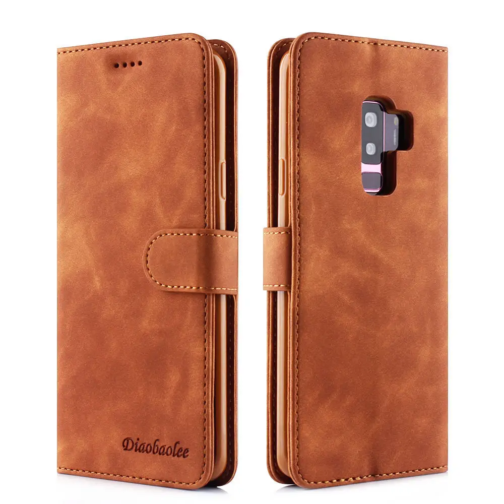 Luxury Retro PU Leather Case For Samsung galaxy S9 Flip Book Wallet Phone Cover For Samsung galaxy S9 Plus Case Samsung S9 Cover