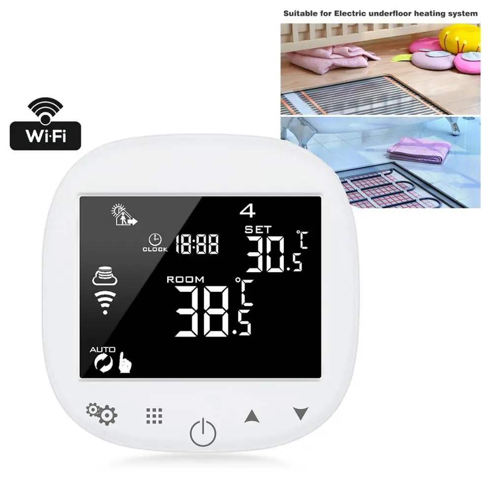 Умный контроллер температуры HVAC цифровой Wi Fi котел с контролем нагрева комнатный