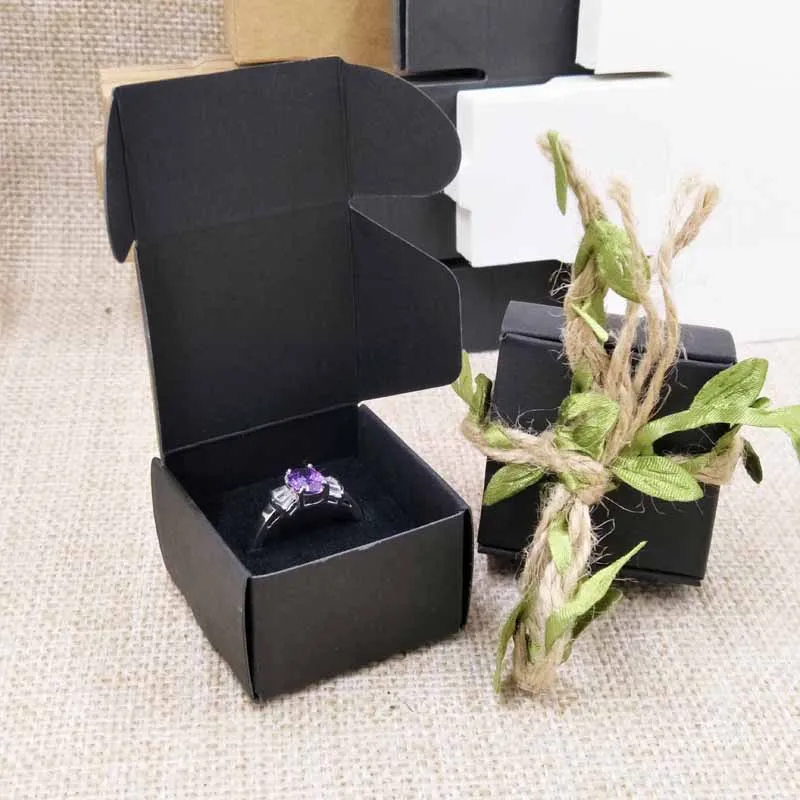 20 шт. коричневые/белые/черные картонные кольца стандартная коробка с черным