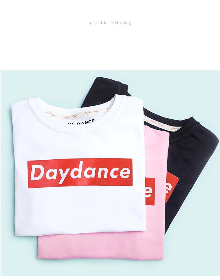 Summer Girls Printed Shirt Kids Full Cotton T Shirt Short Sleeve Top Children Sport Yoga Jogging Fitness Tees Black White Pink