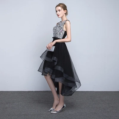 Short Front Coctail Dress Gown Sequin Puffy Dresses For Prom Pinafore Vestido Formal Cocktail Dresses Evening Party TS195 - Цвет: 1