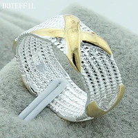 doteffil 925 sterling silver letter x ring for women wedding engagement party fashion charm jewelry