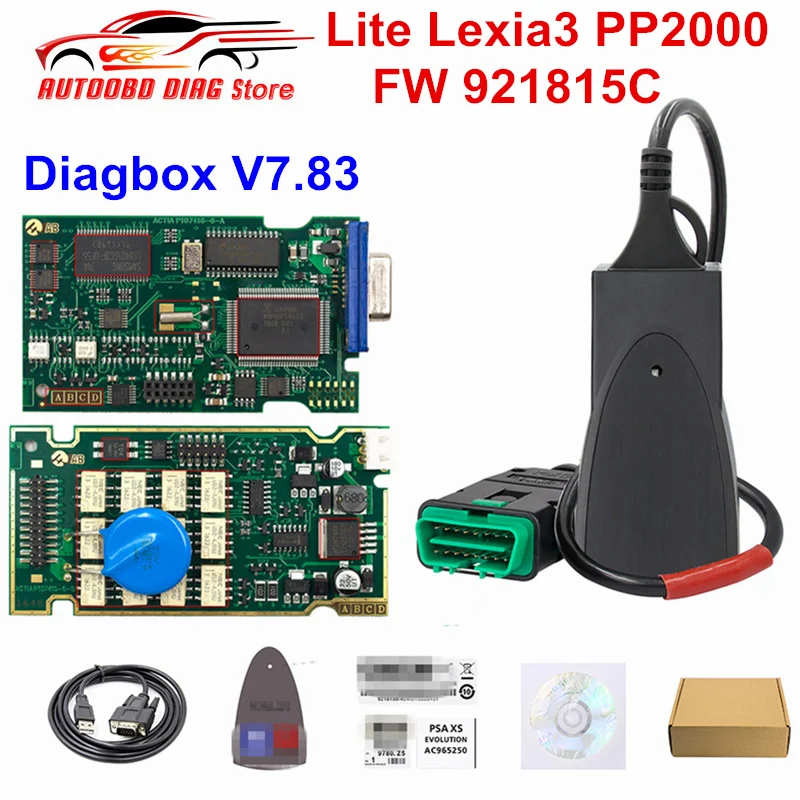 Diagbox V7.83 Lexia3 PP2000 прошивки 921815C золотой край Lexia 3 для Citroen Peugeot OBD2 автомобильный