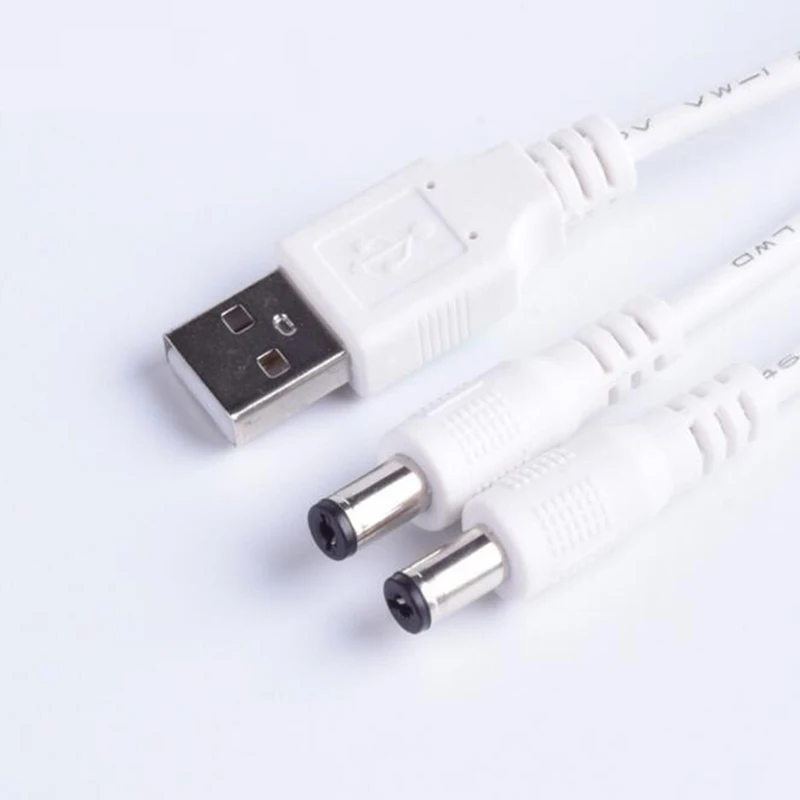 USB кабель 5 мм/2 1 мм в 2 выхода с разделителем постоянного тока В А постоянный ток