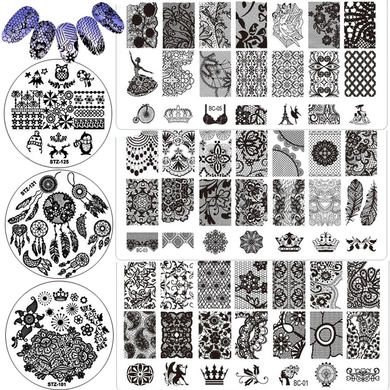 Пластина для стемпинга нейл арта инструменты штамповки лака ногтей своими