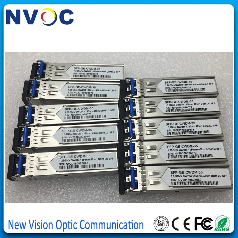 1 25 г 1350нм дуплекс однорежимный 40 км 1270нм ~ 1610нм двойное волокно LC CWDM SFP волоконный