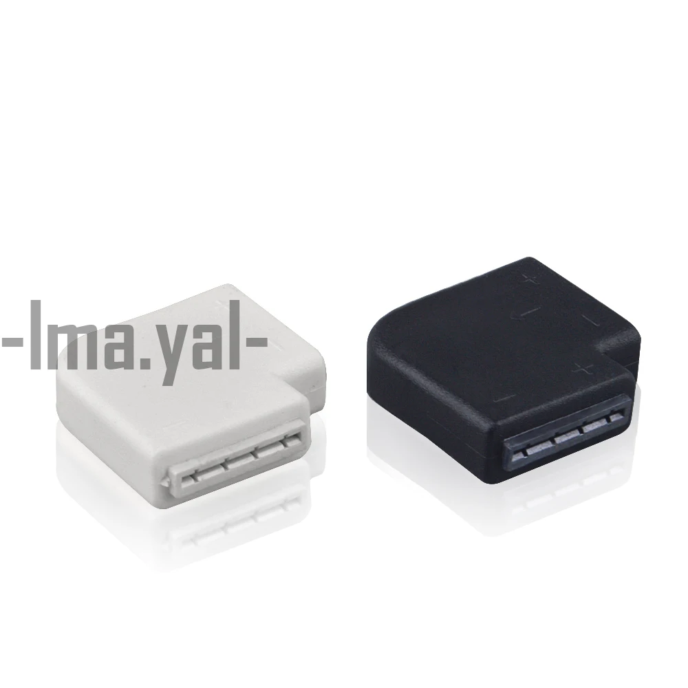 2017 Новый 5 шт. 4 pin Светодиодный разъем L Форма для подключения угловая под прямым