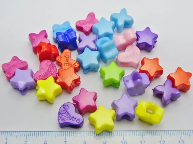 100 Ассорти Акриловые Пони бусины для детей ремесло Канди браслет|bead skull|pony plushbead belt