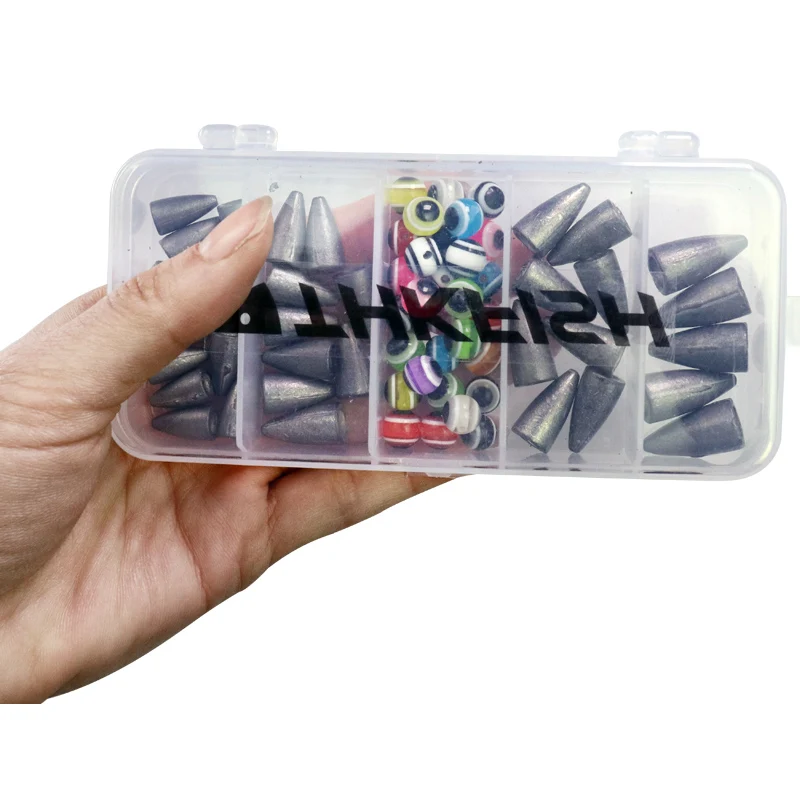 64 шт. набор рыболовных снастей из Техаса рыболовные принадлежности грузило рыбий