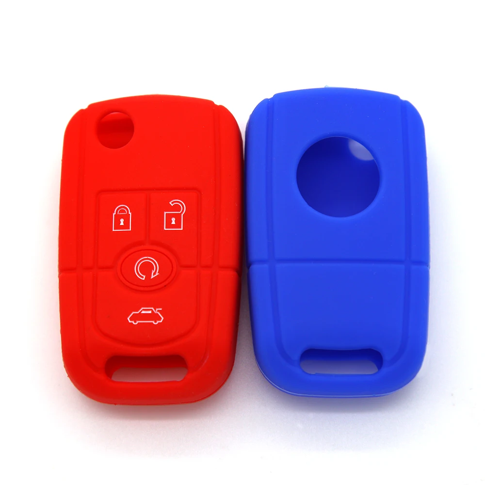 Водостойкий и пылезащитный 4 пуговицы Мягкая силиконовая резина ключи Чехол