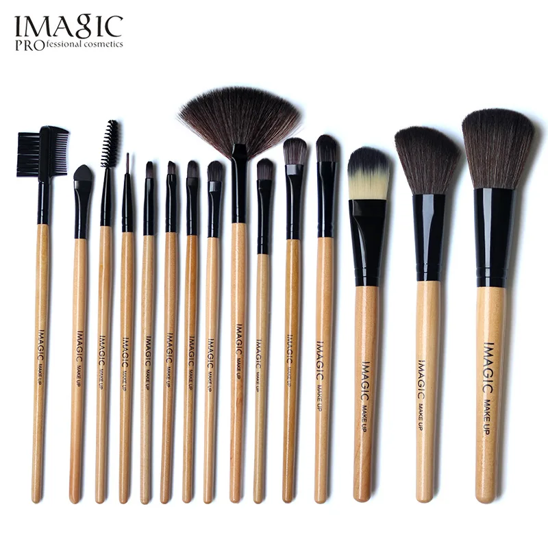 IMAGIC Новый 15 шт./компл. высокое качество набор кистей для макияжа мягкий