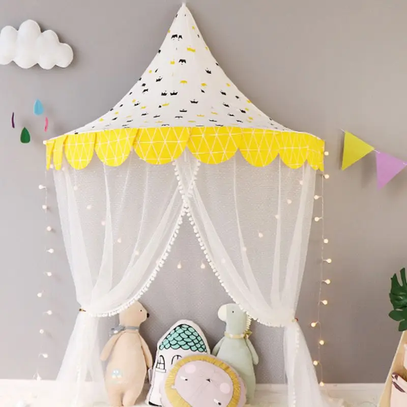 Детские палатки Teepee дети играют из хлопчатобумажной ткани в виде героя кровать