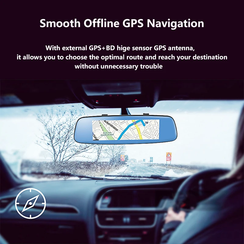 Камера для приборной панели 7 84 дюйма IPS сенсорный экран Full HD 1080P GPS навигатор 4G WIFI