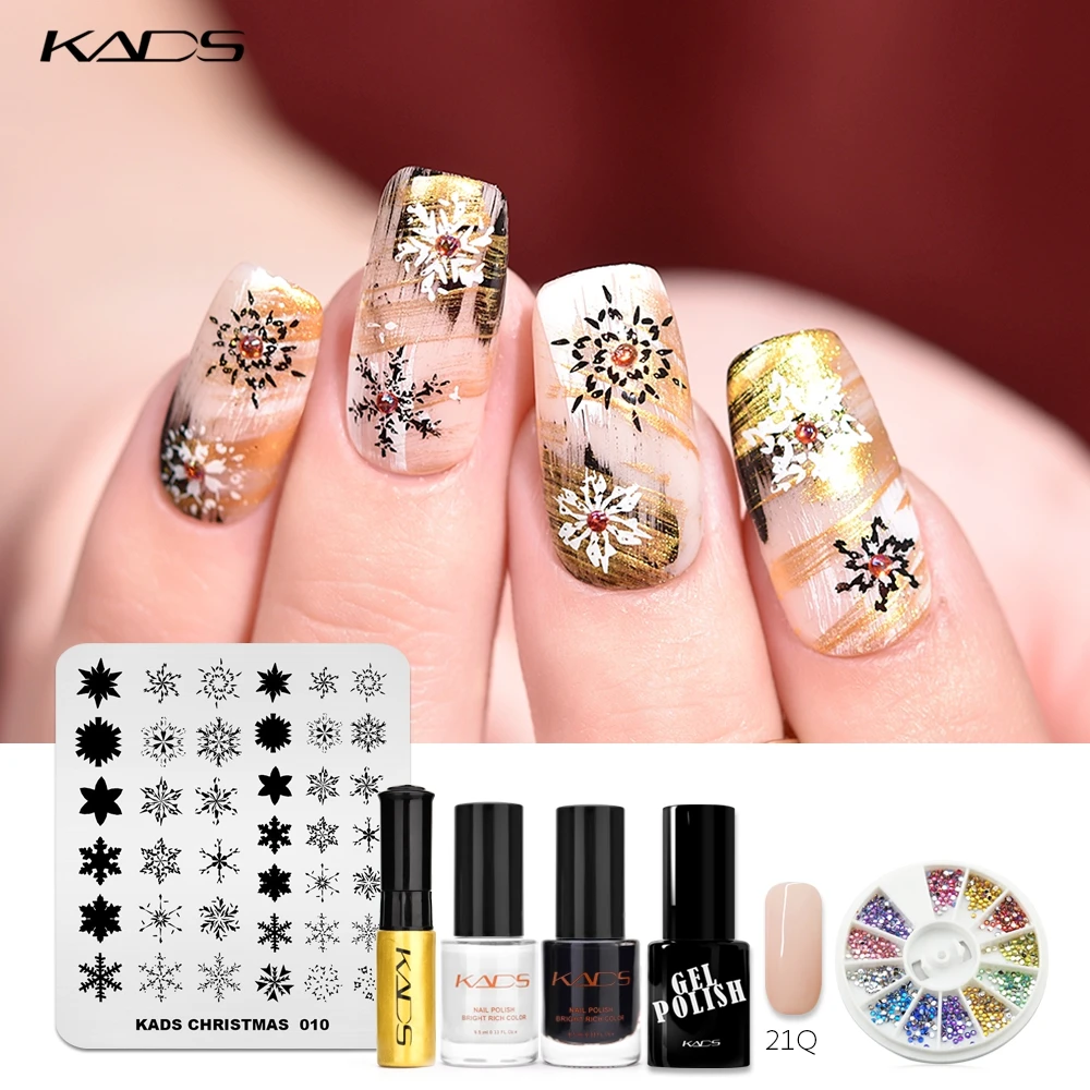 KADS Nail Art штампованные пластины природа Мода серии шаблоны для стемпинга рисунки