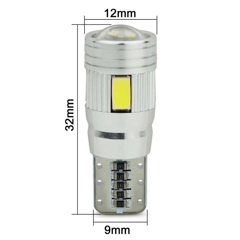 Safego 1 шт. T10 W5W LED 6 SMD 5630 без ошибок 194 168 светодиодные лампы для парковки автомобиля