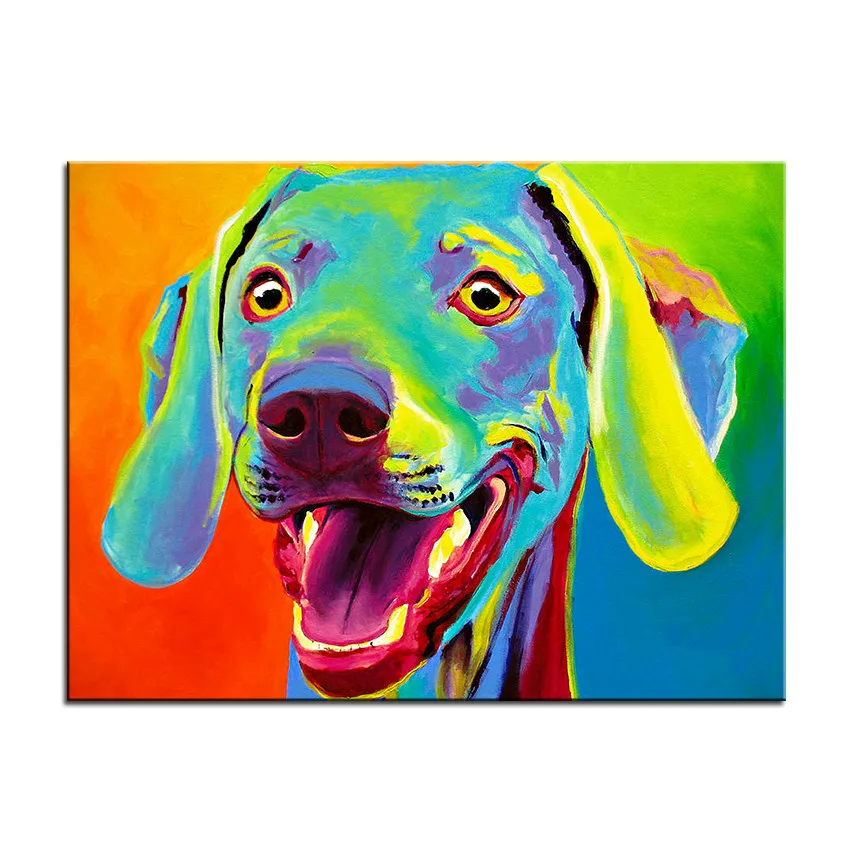 Одежда большого размера с рисунком масляной живописи weimaraner taffy настенная живопись домашняя декоративная настенная наклейка картина для гостиной без рамки