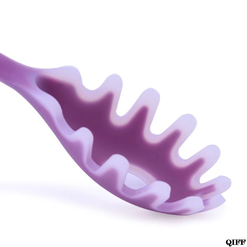 Practical Silicone Plastic Handle Spaghetti Pasta Noodle Spoon Scoop Colander Kitchen Cooking Gadget Tools Jun12