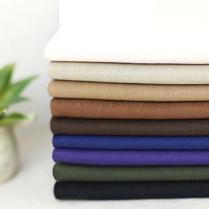 Плотная холщовая ткань однотонный холщовый материал для шитья/покрытия