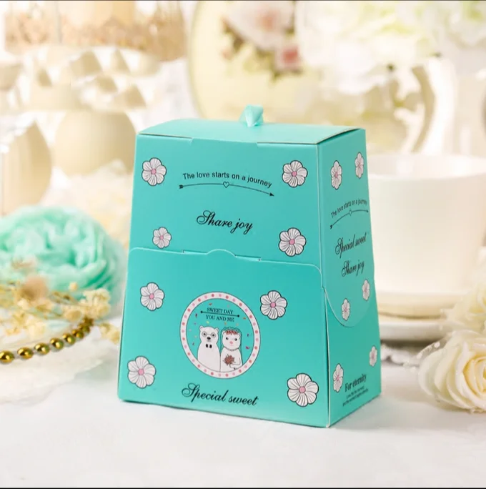 20 шт. розовый/синий большой размер мультяшный медведь Свадебные Сувениры Конфеты