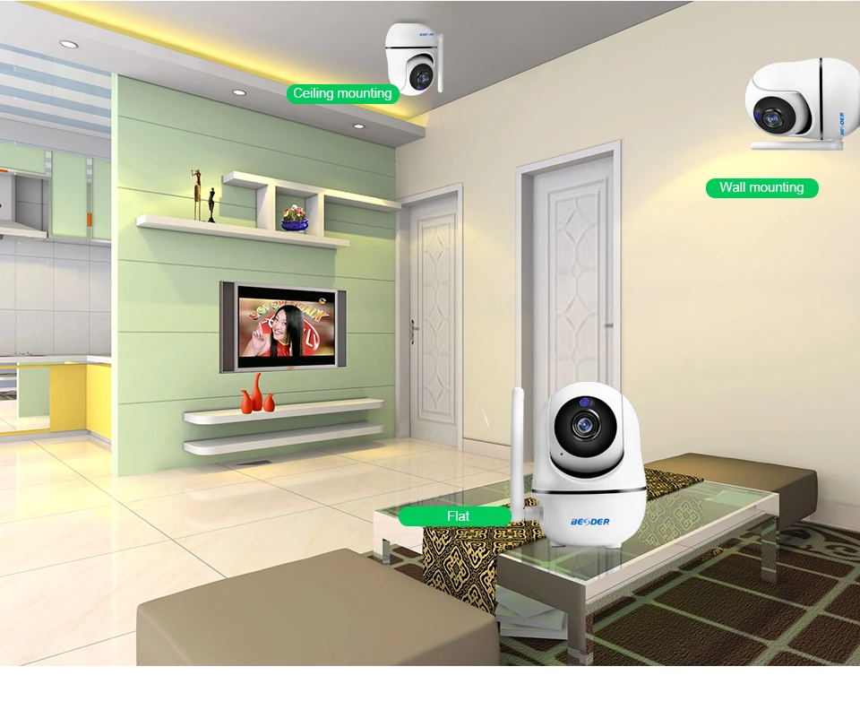 BESDER 1080 P домашняя ip-камера безопасности 720 P Беспроводная смарт-камера с Wi-Fi аудио запись наблюдения детский монитор HD мини CCTV камера