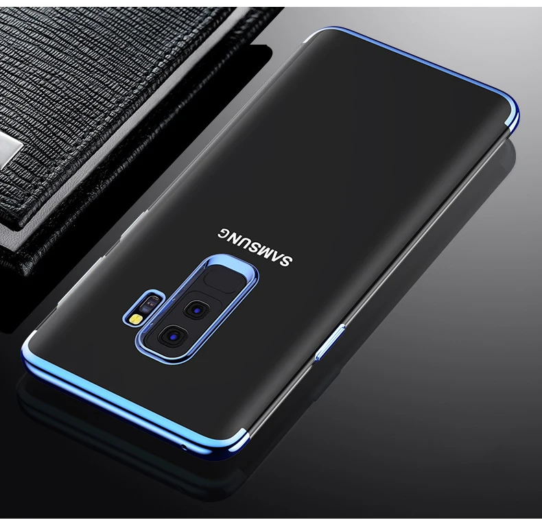 Чехол для Samsung S9 с гальваническим покрытием ТПУ чехол S8 Plus 360 полное покрытие Galaxy