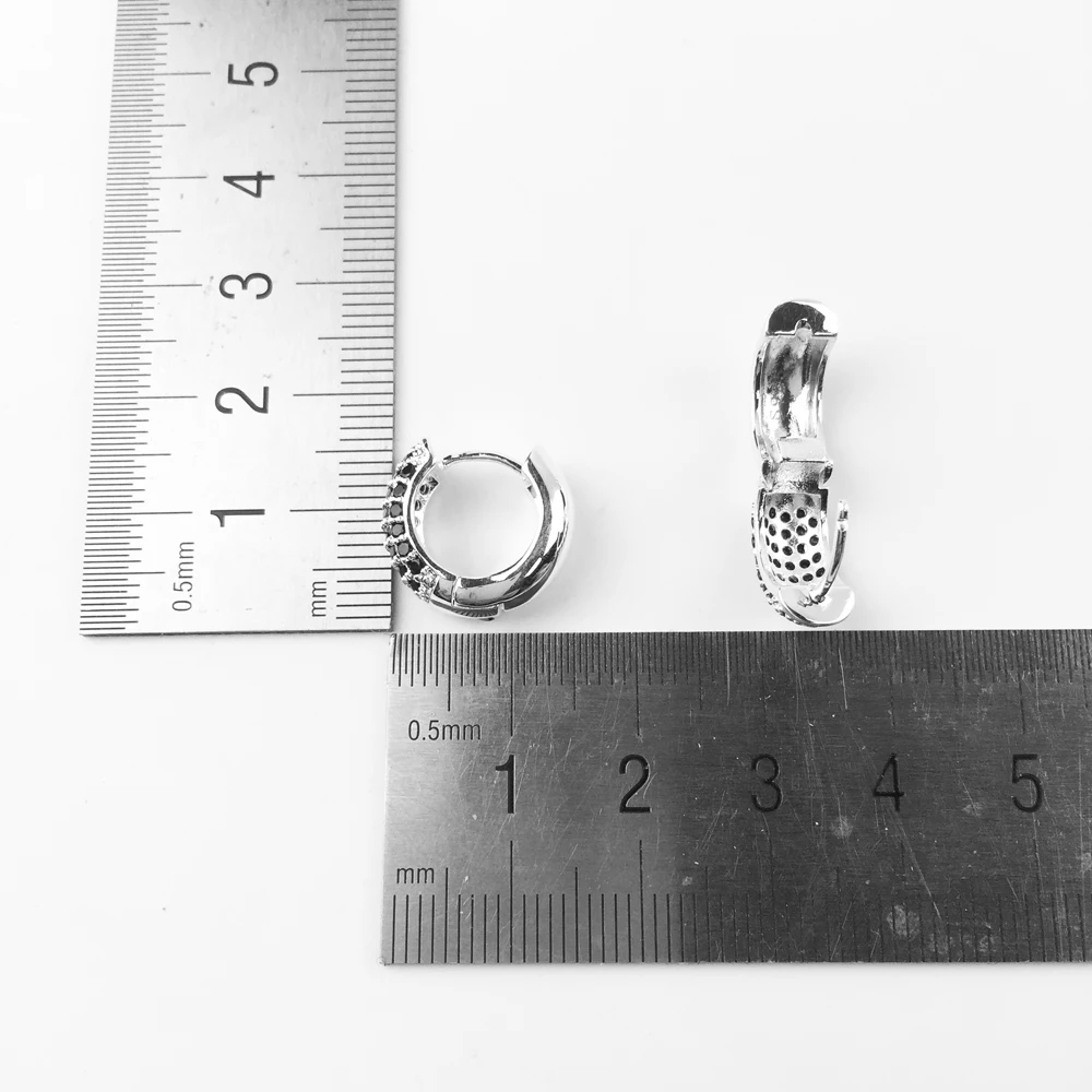 Серьги кольца на петлях черные креольские модные геометрические серьги из