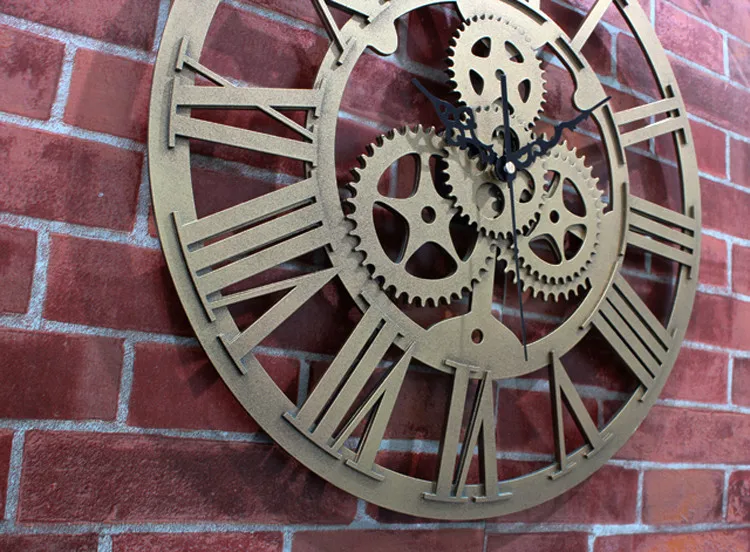 Настенные часы Saat gear часы Reloj настенные часы duvar saati Horloge Murale reloj de pared заклепки металлические часы украшение для дома