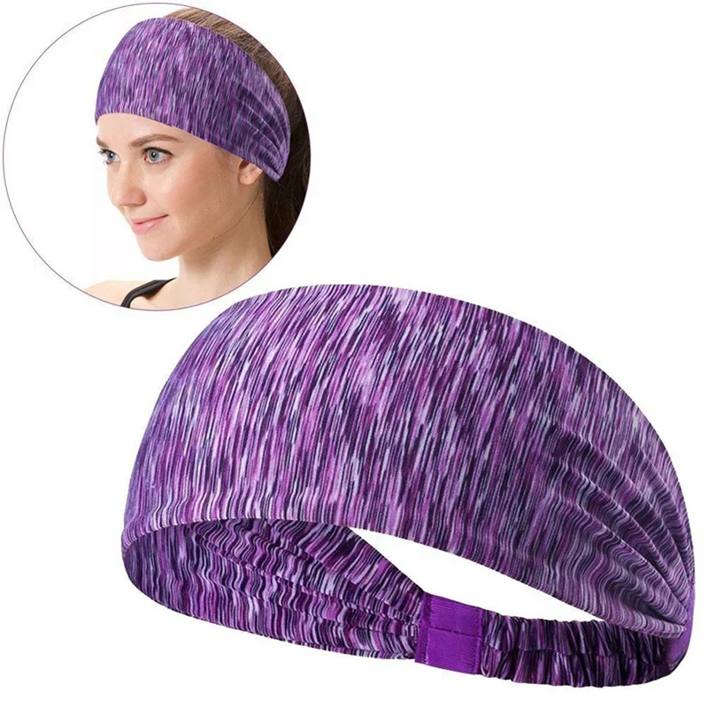 

Women Sport Headband Sweatband Wide Sweat Absorption Quick Drying Anti-sweat Sweatband Hairband Scarf for Fitness Yoga Running