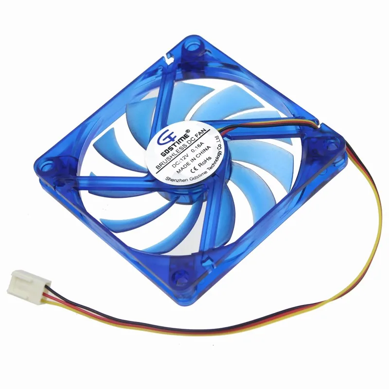 Gdstime 5 шт. DC 12 В 80x80x10 мм 8 см 3 провода 3Pin контроль скорости ПК корпус компьютера