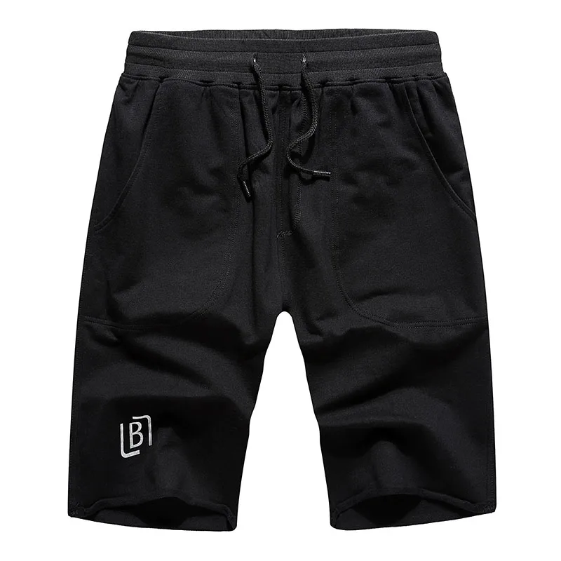 Летние короткие Мужские Jogger брендовые дышащие шорты мужские s Черные Серые короткие брюки для бодибилдинга мужские фитнес шорты для спортзала Masculino - Цвет: DK19 Black
