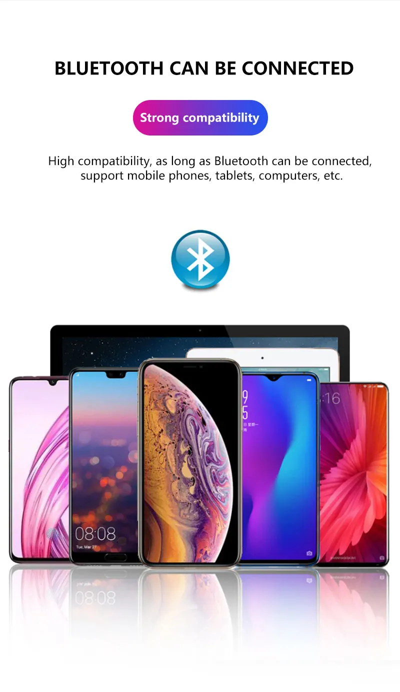 3D стерео звук Bluetooth V5.0 наушники Портативный TWS Беспроводной сенсорный вкладыши с зарядом Чехол спортивные бас гарнитура Авто Мощность ВКЛ/ВЫКЛ