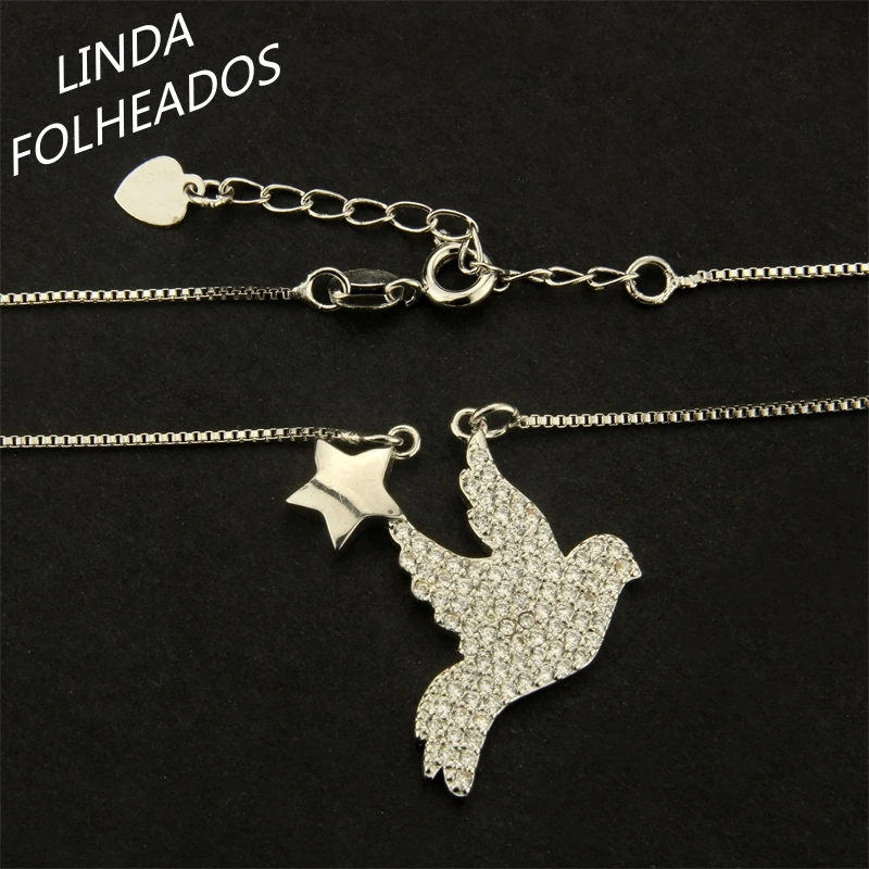 Горячая продажа уникальная птица со звездой AAA циркон серебряный цвет Угол