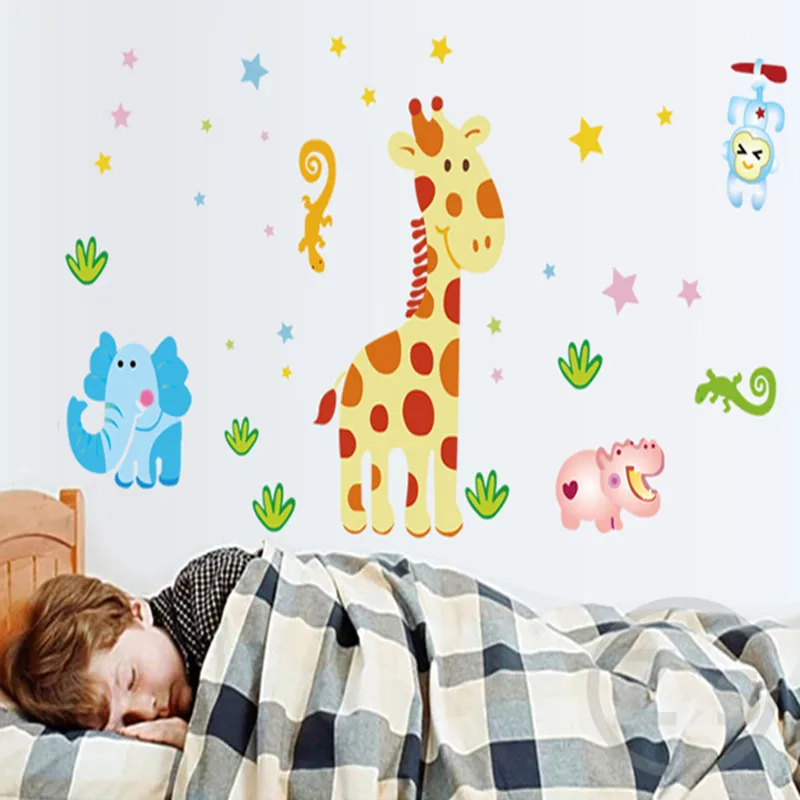 жираф детская мебель стены стикеры для детей номеров наклейки на стену фотообои