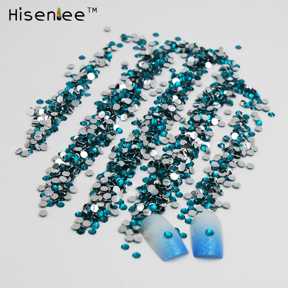 1000 шт. 3 мм Синий Циркон акриловые круглые стразы с плоской задней стороной без
