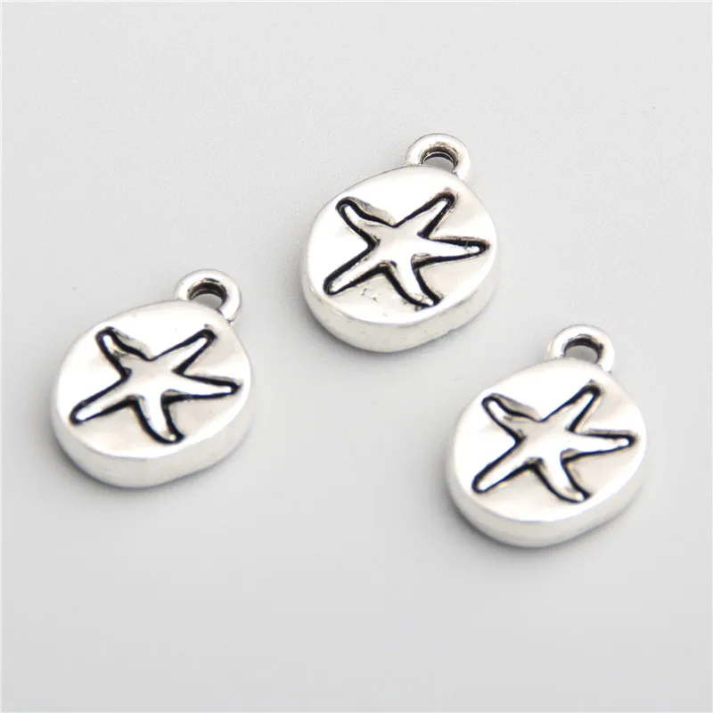 25pcs Starfish Charms Tibetan Silver Color Metal Pendants Fit Diy Necklace Bracelet For Jewelry Making A2755 | Украшения и