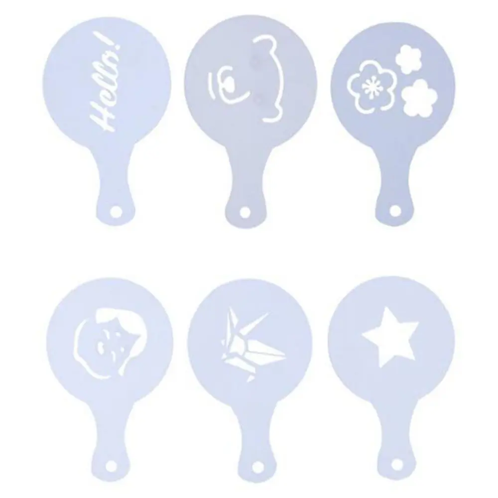 Трафарет для кофе капучино трафарет из нержавеющей стали зеркальная ложка