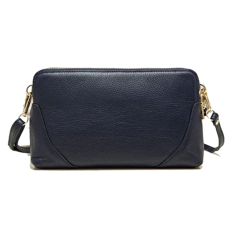 Модная женская сумка на плечо из натуральной кожи с двойной молнией воловьей