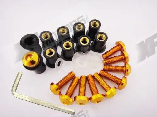 Комплект болтов ветрового стекла для Yamaha YZF R1 R6 FZ1 FZ6 FZ8 Gold|bolt mobile|windshield windscreenwindshield