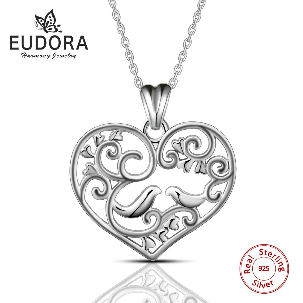 Женское Ожерелье с кулоном в виде сердца из серебра 100% пробы|real 925|f pendant925 sterling silver
