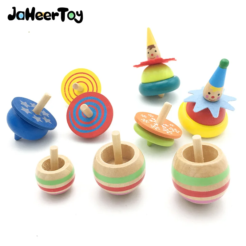 

JaheerToy Baby Wooden Gyroscope Toys for Children Montessori Wood Funny Educational Toys Gifts for Kids