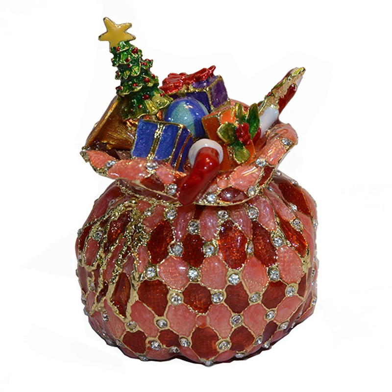 Винтажная декоративная коробка Рождественская Подарочная сумка шкатулка для