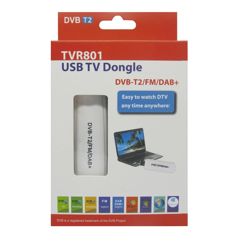 Цифровой спутниковый DVB-T2 USB ТВ-тюнер T2 DVB-T DAB + HD ТВ ресивер с R плеером до Win10 tv R801 |