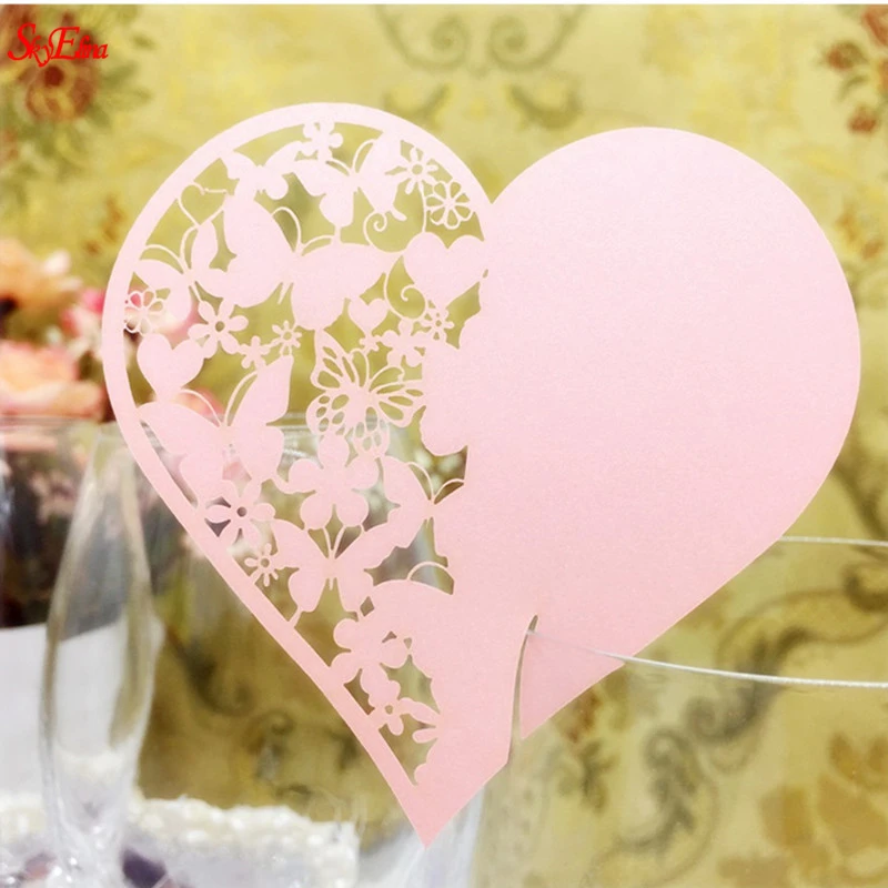 50 шт. в форме сердца красное вино чашка свадебное украшение сделай сам место