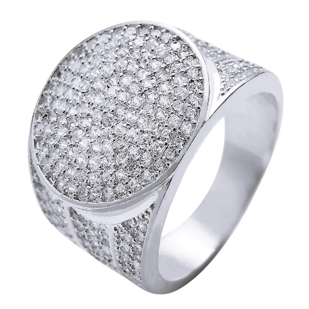 Последний дизайн CZ льдом кольцо в стиле хип-хоп латунь цирконий мужское Bague